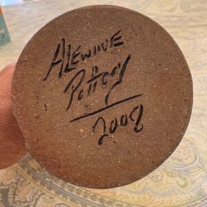 Alewine Pottery Hand Thrown Pitcher Signed 2008 Studio Art SMALL CHIP